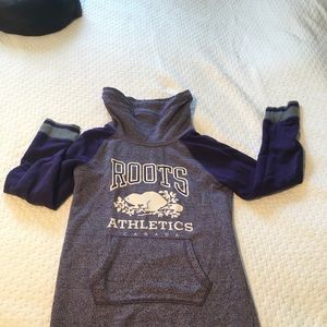 Girls Roots funnel neck tunic sweater